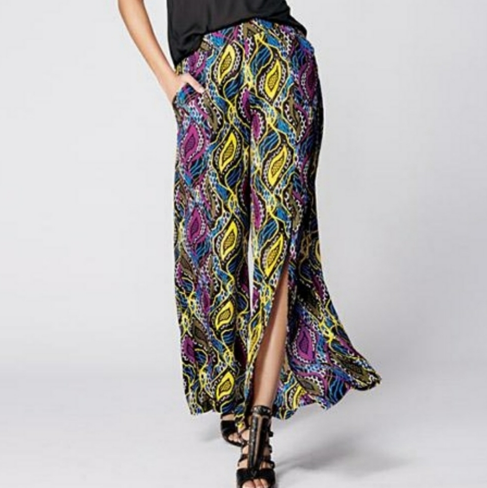 Mark. Multicolored Leaves Palazzo Pants